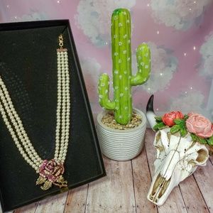 Heidi Daus Rose Pearl Necklace